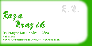 roza mrazik business card