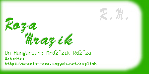 roza mrazik business card